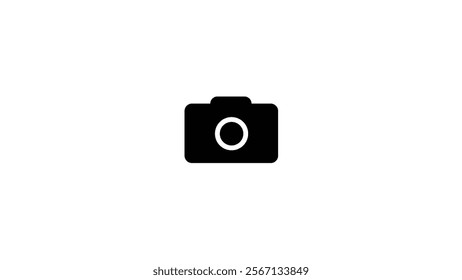 Abstract camara icon, simple camara design on white background.