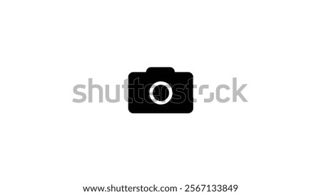 Abstract camara icon, simple camara design on white background.