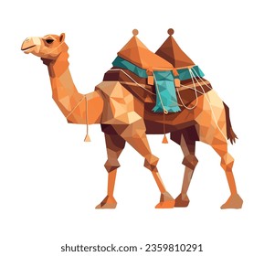 abstract camel icon isolated illustration