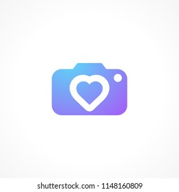 abstract Camera with Heart shape lens