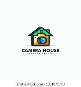 Abstract Camera House illustration vector Design template. Suitable for Creative Industry, Multimedia, entertainment, Educations, Shop, and any related business