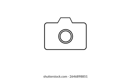 Abstract camera icon, simple icon on white background.