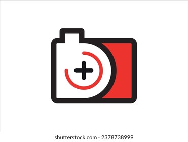Abstract camera logo vector design template for professional photographer or photo studio