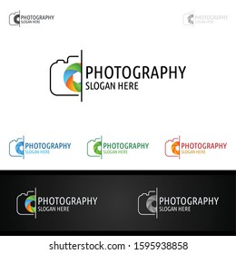 Abstract Camera Photography Logo Icon Vector Design Template