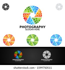 Abstract Camera Photography Logo Icon Vector Design Template 