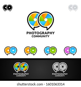 Abstract Camera Photography Logo Icon Vector Design Template