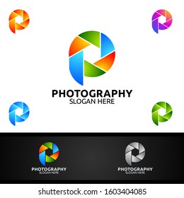 Abstract Camera Photography Logo Icon Vector Design Template 