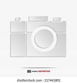 Abstract camera web icon for your design