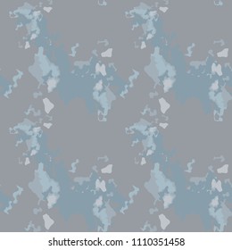 Abstract camo background as urban camouflage in different shades of grey and blue. Seamless repeat pattern - UFO paintball or strikeball camoflauge, wallpaper, backdrop or for print for textile