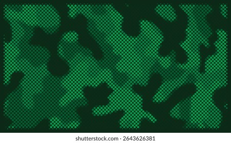Abstract Camo Dot Halftone Background
