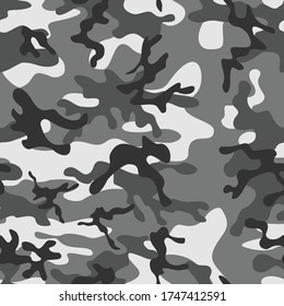 
Abstract camo gray seamless pattern. Background for printing clothes, fabrics, paper. Ornament