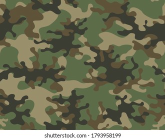 
Abstract camo seamless army texture art nouveau vector background forest style