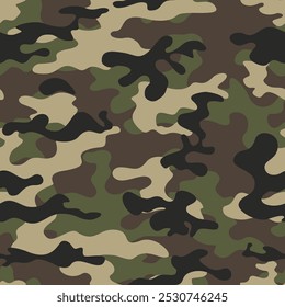 
textura abstrata do exército da camuflagem, design moderno contínuo da floresta, ilustração vetorial para têxteis