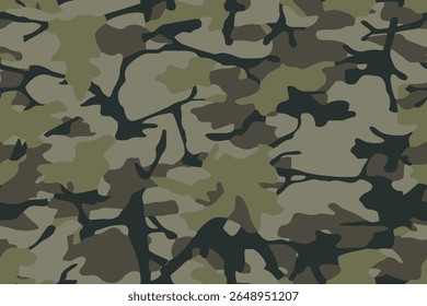 Abstract camouflage background. Hunting camouflage. Seamless pattern. Vector camo pattern. Digital camouflage. Woodland camo.