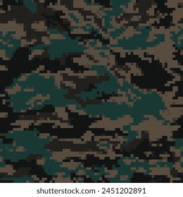 
Abstract camouflage digital background, seamless pattern, fashionable modern fabric texture