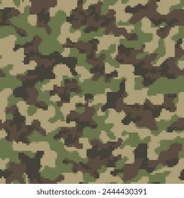 Abstract camouflage digital texture, military pattern, stylish background
