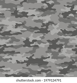 Abstract camouflage gray digital pattern, modern vector illustration.