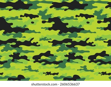 
abstract camouflage green bright pattern for printing, seamless background