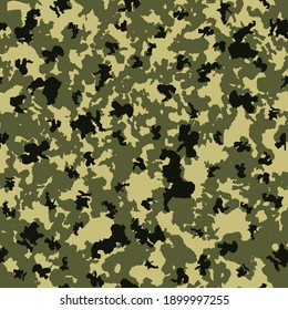 Abstract camouflage khaki seamless pattern background. Vector Illustration