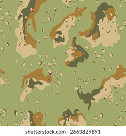 Abstract camouflage military pattern, skin texture Brown color, fashion fabric printing vector illustration, 