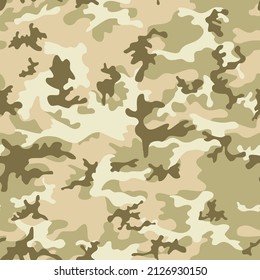 
Abstract camouflage military sand shape pattern, vector texture, seamless background. EPS