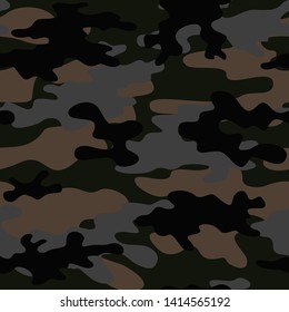 abstract camouflage military seamless vector pattern