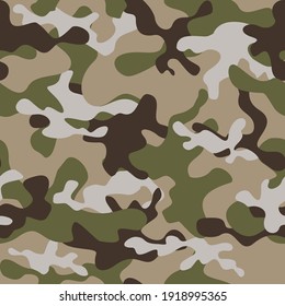 
Abstract camouflage military texture seamless pattern. Hunting vector pattern.