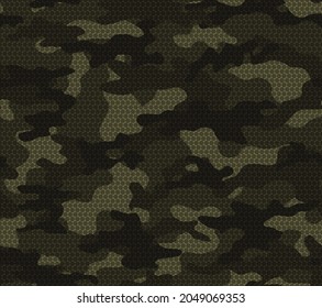 Abstract camouflage, military vector pattern, digital texture for textiles. Fashionable design.