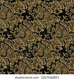 Abstract camouflage mimetic wallpaper vector seamless pattern grunge effect in separate layer