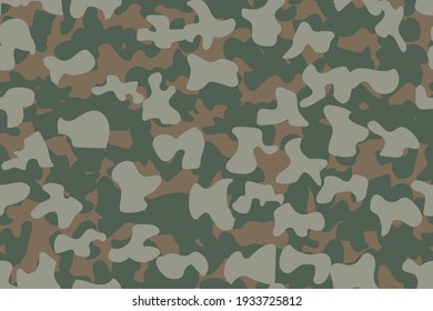 Abstract Camouflage Paint. Urban Camo Paint. Army Grey Grunge. Vector Grey Texture. Brown Fabric Pattern. Military Vector Background. Digital Dirty Camoflage Seamless Print. Modern Seamless Camouflage