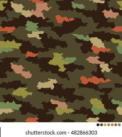 Abstract camouflage pattern background