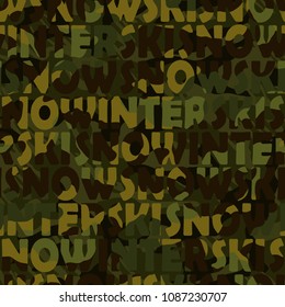 Abstract camouflage pattern background seamless vector illustration. 