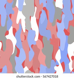 Abstract camouflage pattern colorful background trends of color. Pastel trendy color camo seamless pattern Floral disguise background.
