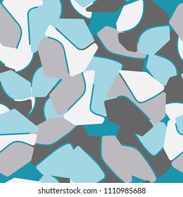 An abstract camouflage pattern containing uneven spots of different colors. Fashionable texture.