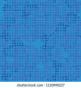 An abstract camouflage pattern containing uneven spots of different colors. Fashionable texture. Chess network consisting of divided ovals.
