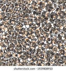 Abstract camouflage pattern in netral earthy shades. Seamless vector pattern.