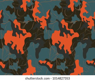 Abstract camouflage pattern. Seamless vector wallpaper.Colorful background. Vector illustration.