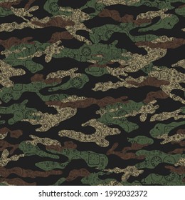 Abstract camouflage pattern. Seamless vector wallpaper