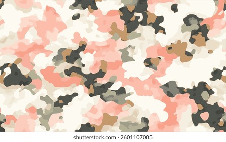 Abstract camouflage pattern. Seamless vector wallpaper.Colorful background. Vector illustration.