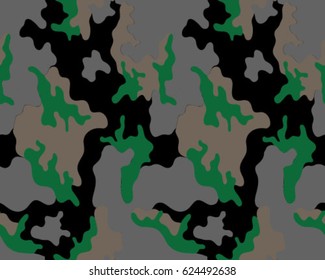 Abstract camouflage pattern. Seamless vector wallpaper.Colorful background. Unique  clothing style. Vector illustration. Military print. 