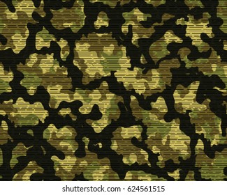 Abstract camouflage pattern. Seamless vector wallpaper.Colorful background. Unique  clothing style. Vector illustration. Military print. 