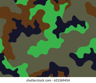 Abstract camouflage pattern. Seamless vector wallpaper.Colorful background. Unique clothing style. Vector illustration. Military print