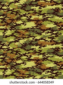 Abstract camouflage pattern. Seamless vector wallpaper.Colorful background. Unique clothing style. Vector illustration. Military print.