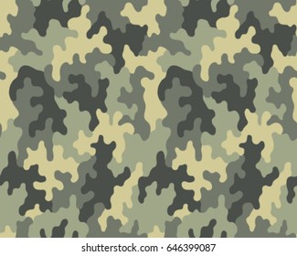 Abstract camouflage pattern. Seamless vector wallpaper. Colorful background. Unique clothing style. Vector illustration. Military print