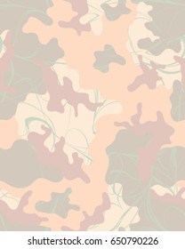 Abstract camouflage pattern. Seamless vector wallpaper.Colorful background. Unique clothing style. Vector illustration. Military print