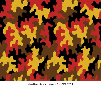 Abstract camouflage pattern. Seamless vector wallpaper.Colorful background. Unique clothing style. Vector illustration. Military print