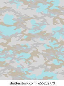 Abstract camouflage pattern. Seamless vector wallpaper.Colorful background. Unique clothing style. Vector illustration. Military print