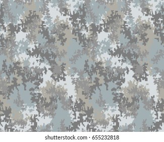 Abstract camouflage pattern. Seamless vector wallpaper.Colorful background. Unique clothing style. Vector illustration. Military print