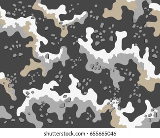 Abstract camouflage pattern. Seamless vector wallpaper.Colorful background. Unique clothing style. Vector illustration. Military print
