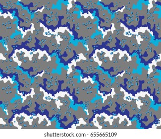 Abstract camouflage pattern. Seamless vector wallpaper.Colorful background. Unique clothing style. Vector illustration. Military print